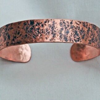 Stone Textured Handmade Copper Bracelet with Patina