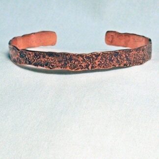 Basic Stone Textured Copper Bracelet Handmade