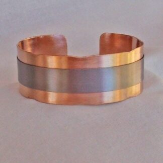 Bronze and Titanium Cuff Bracelet Handmade