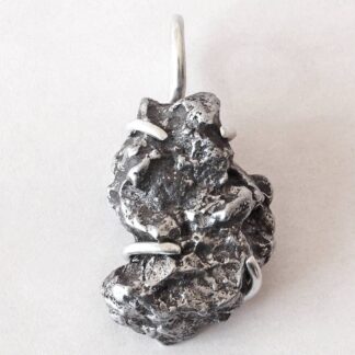 Meteorite Pendant 30 grams in Sterling Silver Prong Setting