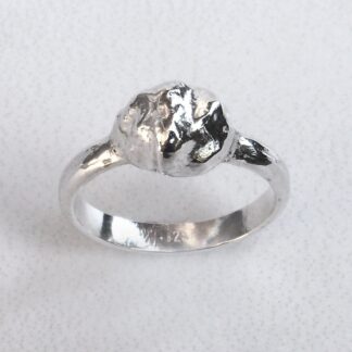 Sterling Silver Nugget Ring Size 8