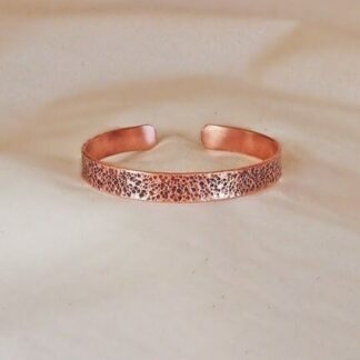 Pitted Copper Wrist Band Bracelet