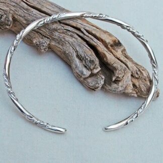 Sterling Silver Twisted Wire Bracelet Bangle Handmade