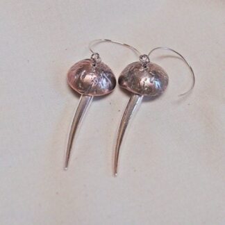 Mushroom Silver Earrings Handmade