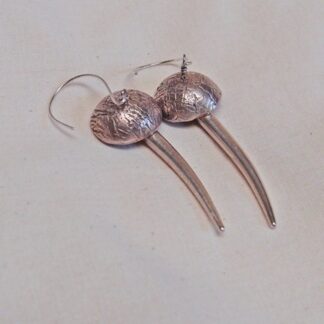 Mushroom Earrings Silver Handmade