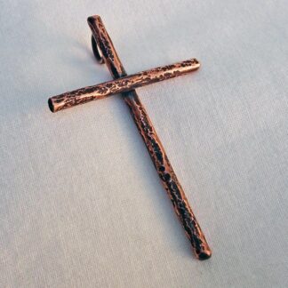Handmade Textured Sterling Silver Cross Pendants in Small, Medium and Large