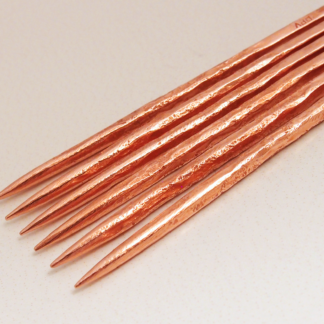 Handmade Square 10 Gauge Copper Hair Sticks Hat Pins With Sterling Caps Approx 4.5 Inches Long