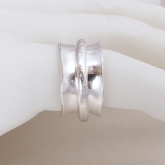 Sterling Silver and Copper Spinner Ring Size 5.75