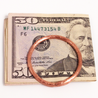 Copper Money Clip Ring 1.86 Inch Diameter Handmade