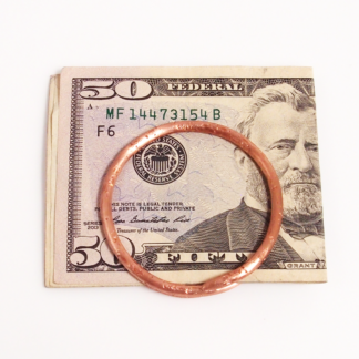 Copper Money Clip Ring 2 Inch Diameter Handmade