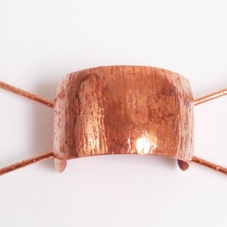 Copper Hair Cuff Hash Textured Small Size