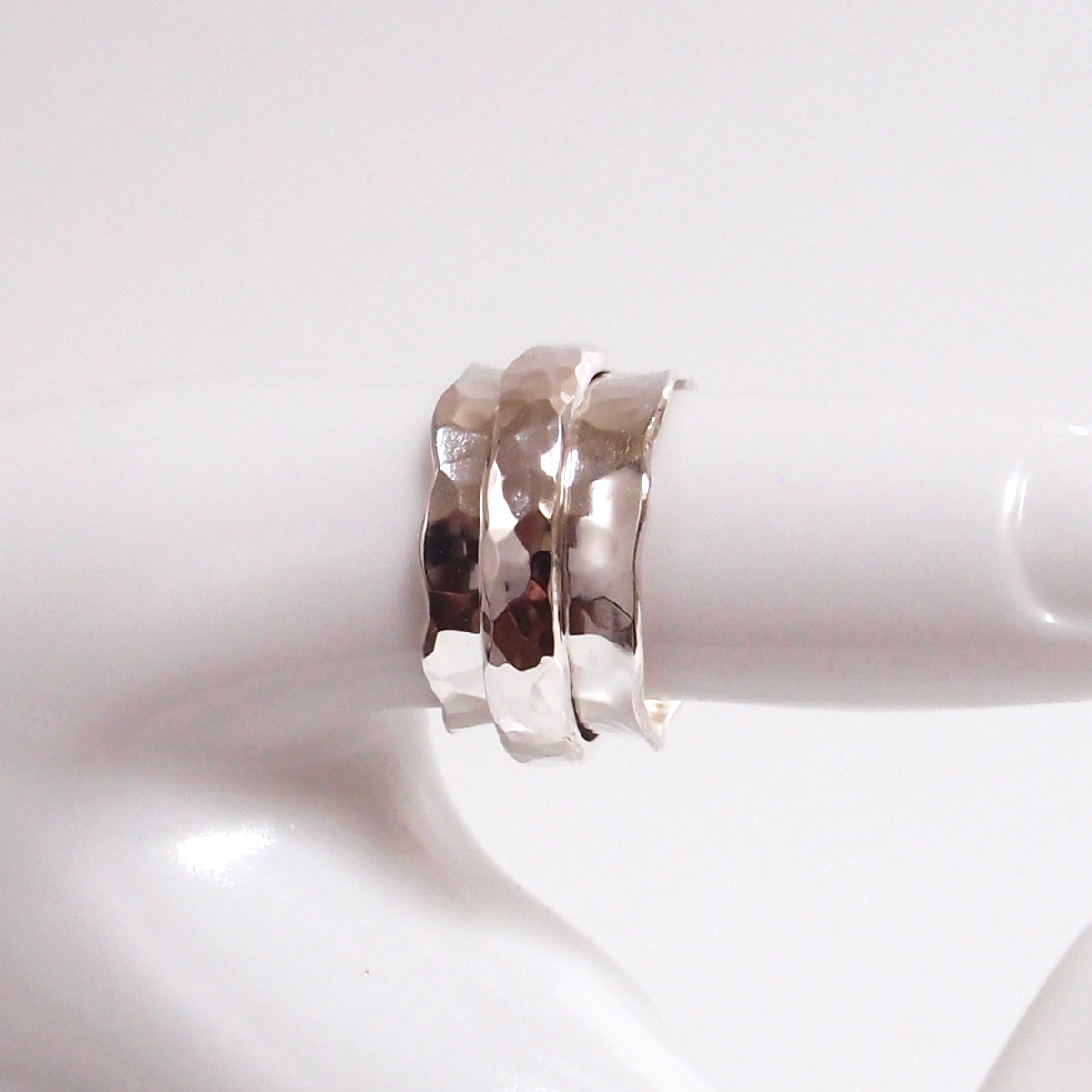 Handmade 925 Sterling Silver Wide Band & Spinner Ring - All Sizes, Vintage Style From India