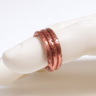 Copper Spiral Coil Unoxidized Ring Size 8.5 Handmade
