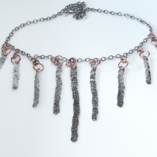 Handmade sterling silver dangle necklace by MetalSmitten.com