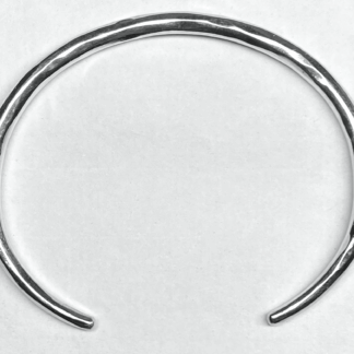 Beefy Sterling Silver Bangle Bracelet Hand Hammered Custom Made for Chelsea Br183